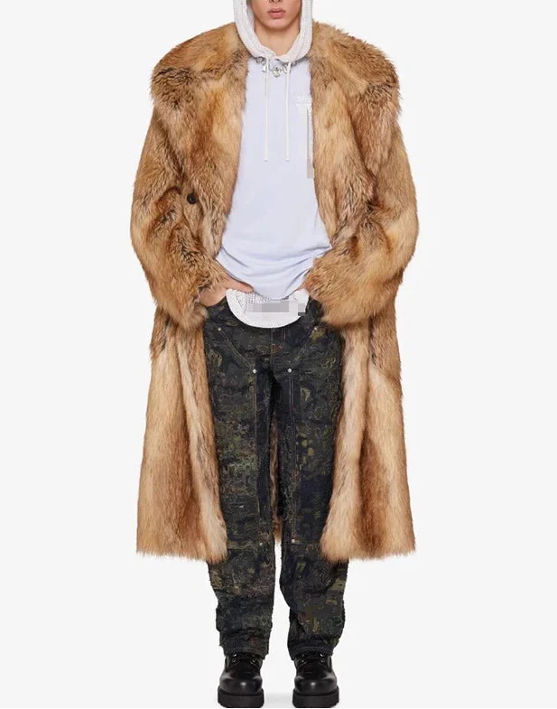 Y2K Luxury Oversized Colorful Faux Fur Coat - Luxuryurbanwear