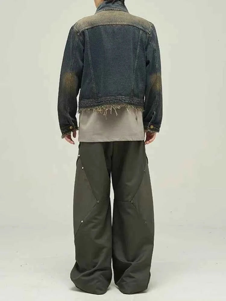 Retro Distressed Japanese Denim Jacket