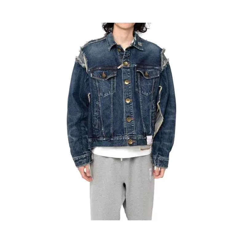 Flattering Streetwear Ripped Casual Denim Jacket