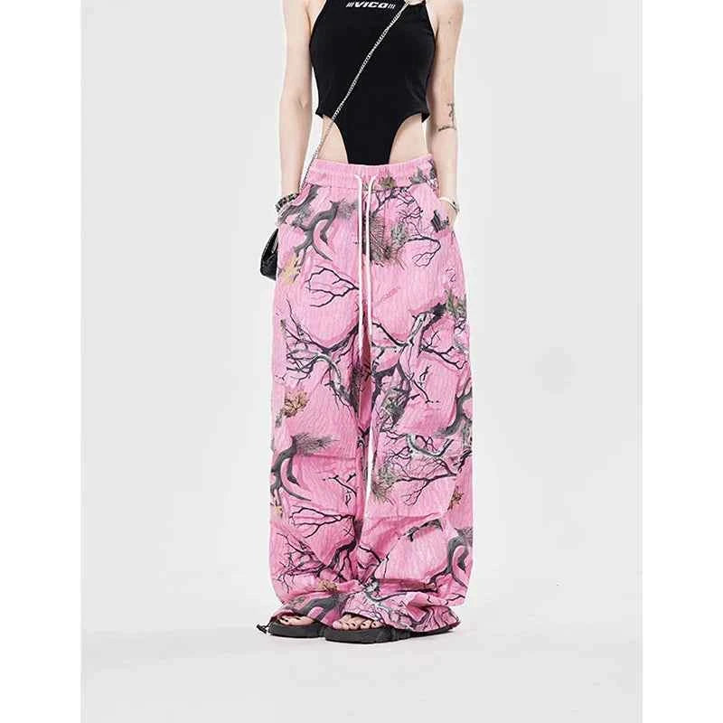 Women Cute Streetwear Trendy Tie Dye High Waist Pants