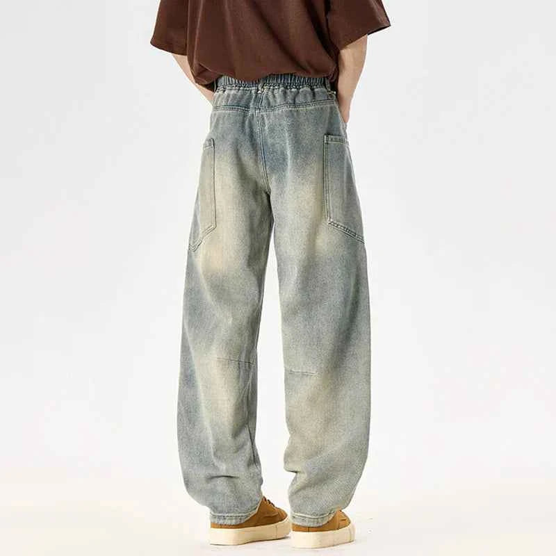 Vintage Streetwear Trendy Gradient Washed Jeans