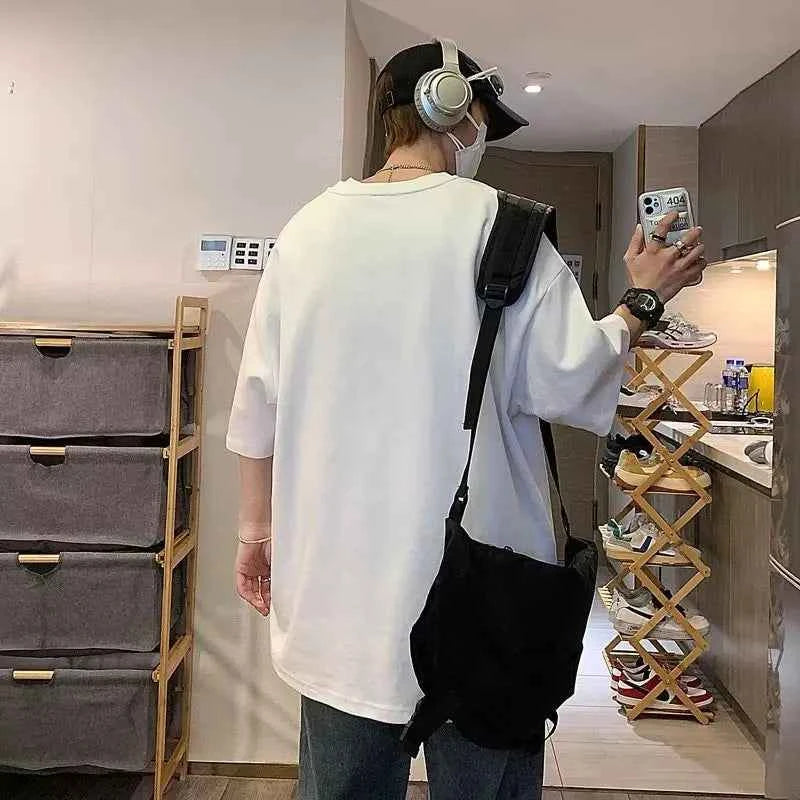 Streetwear Casual Korean Print Oversized T-Shirt