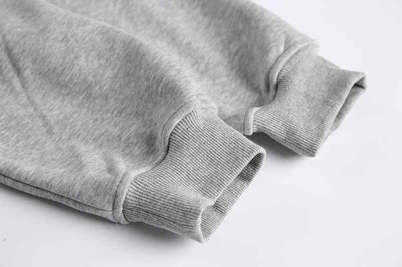 Heavyweight Letter Print Fleece Sporty Hoodie