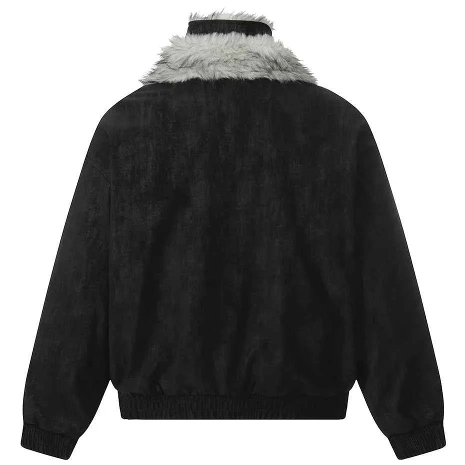 Streetwear Winter Vintage Fur Thicken Parkas Jacket