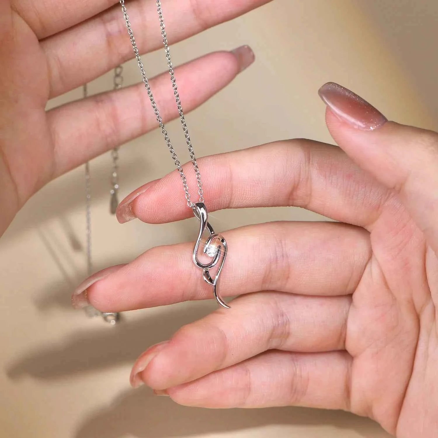 Women Brilliant Cut Moissanite Pendant Necklace