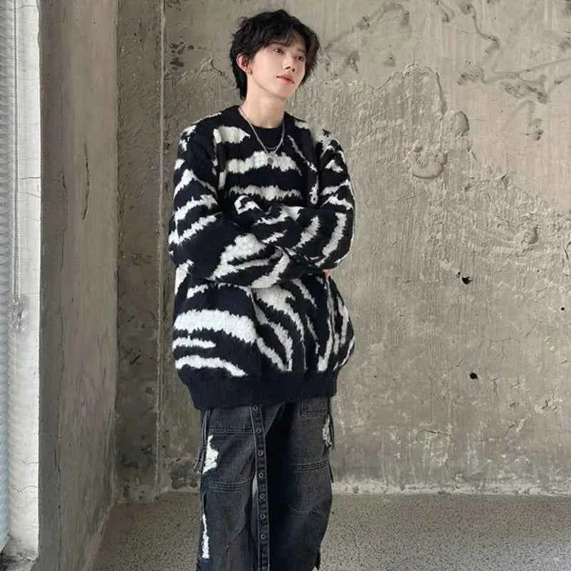 Warm Velvet Knitted Pullover Sweater