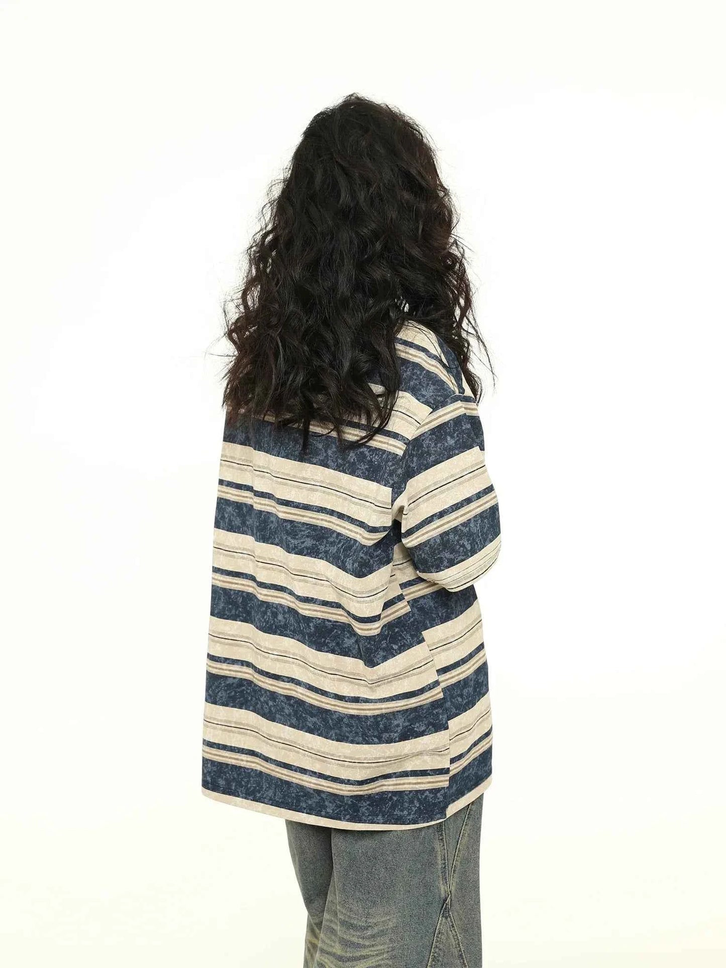 Striped Tie Dye Retro T-Shirt