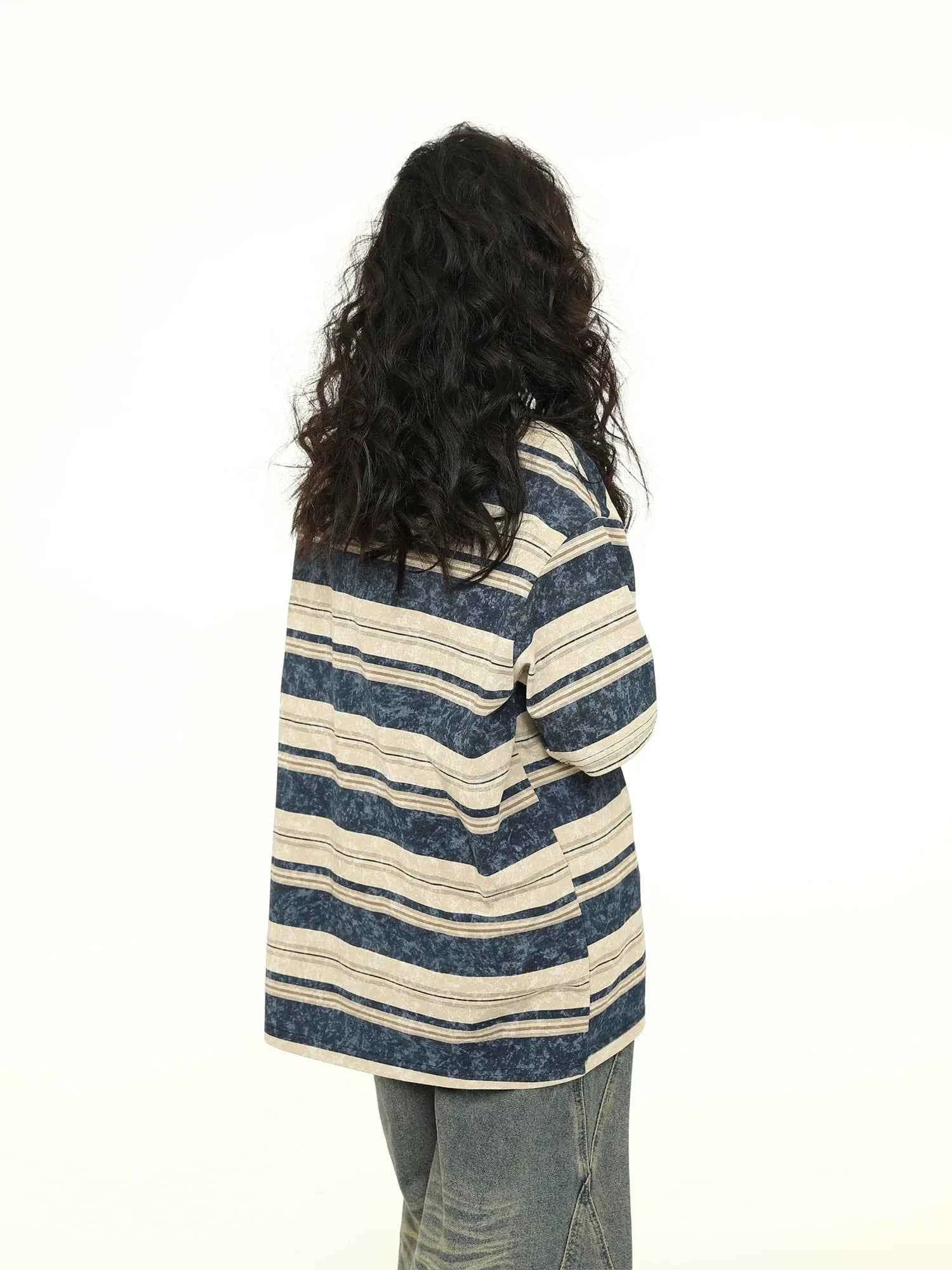Striped Tie Dye Retro T-Shirt
