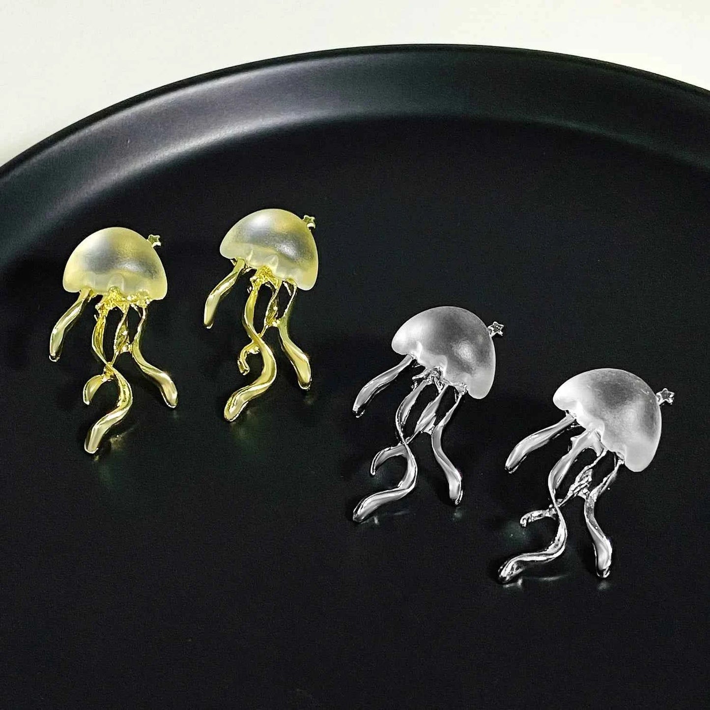 Deep Sea Jellyfish Crystal Earrings