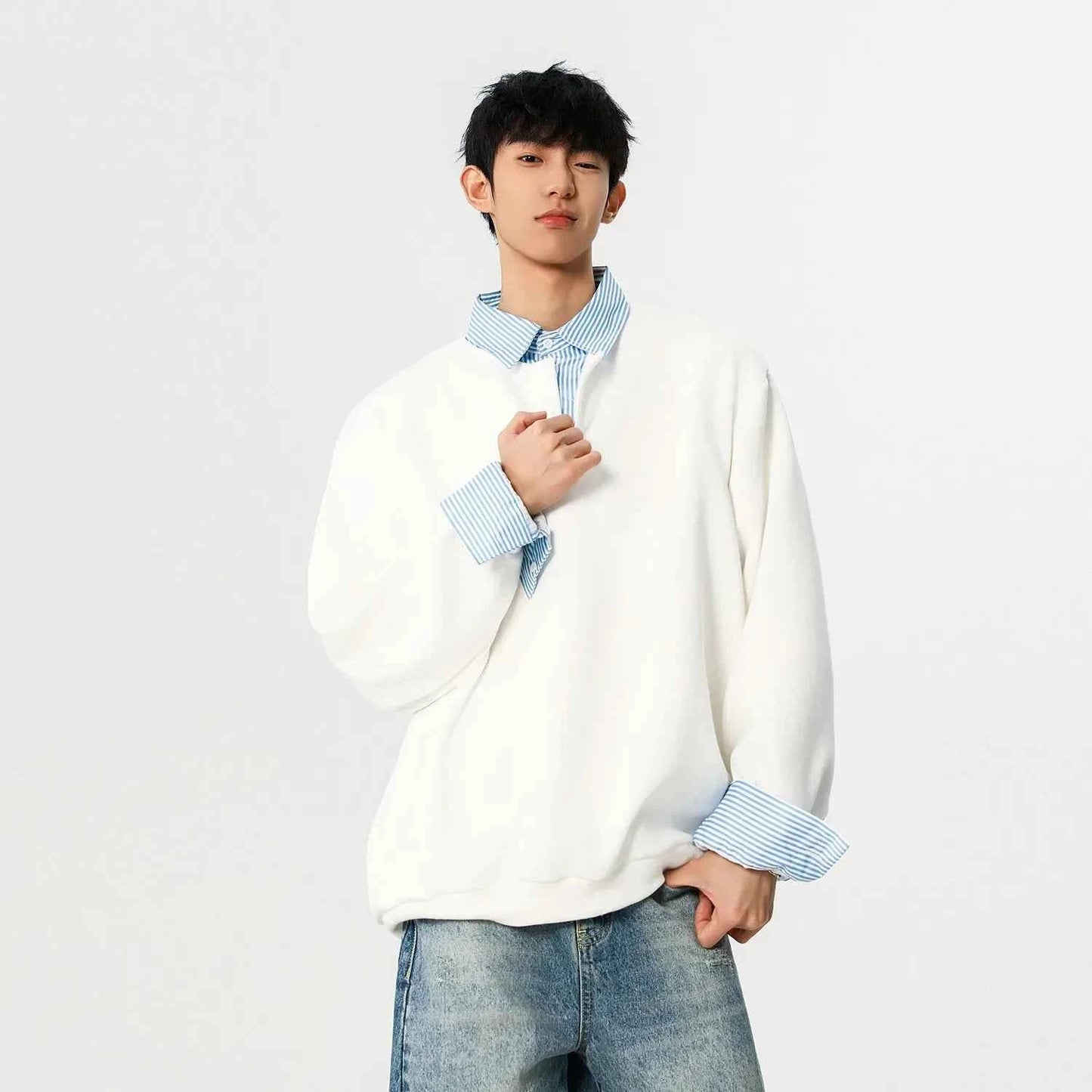 Classic Comfort Versatile Layered Look Sweater
