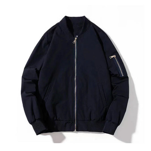 Plain Color With Kangaroo Pocket Jacket