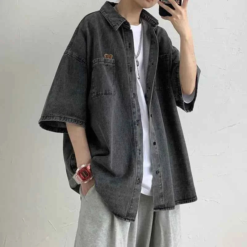Stylish Hip Hop Retro Japanese Style Short Sleeve Shirt
