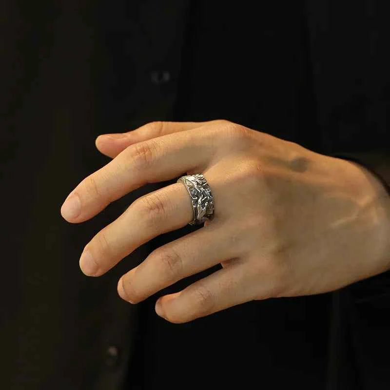 Silver Retro Gothic Open Index Finger Ring