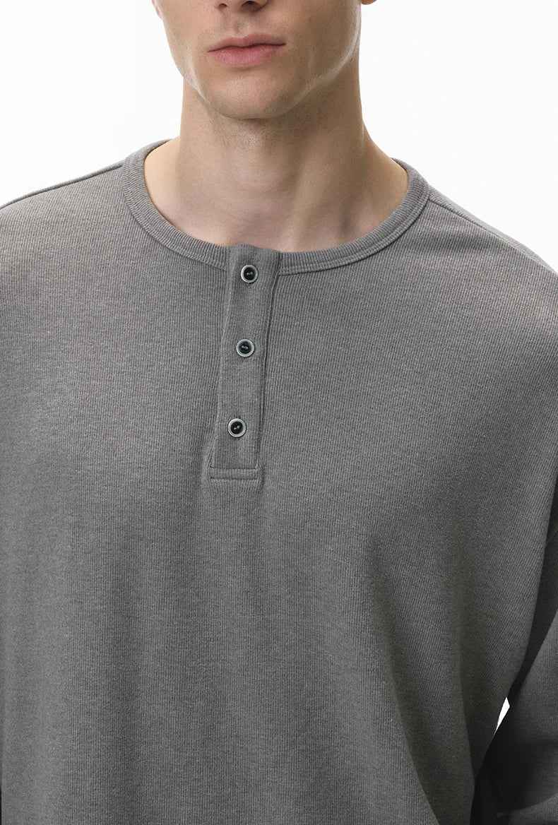Cozy Lazy Style Relaxed Fit Long Sleeve T-Shirt