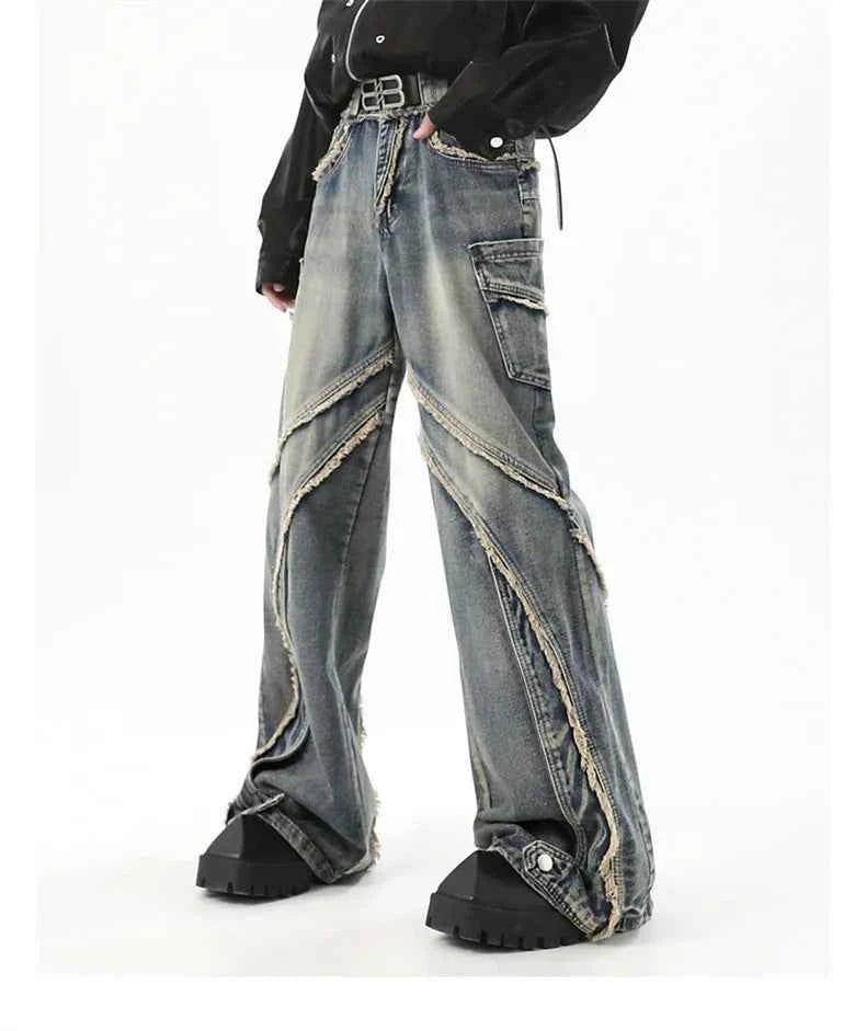 Vintage Easy Care Washed Slim Denim Baggy Jeans