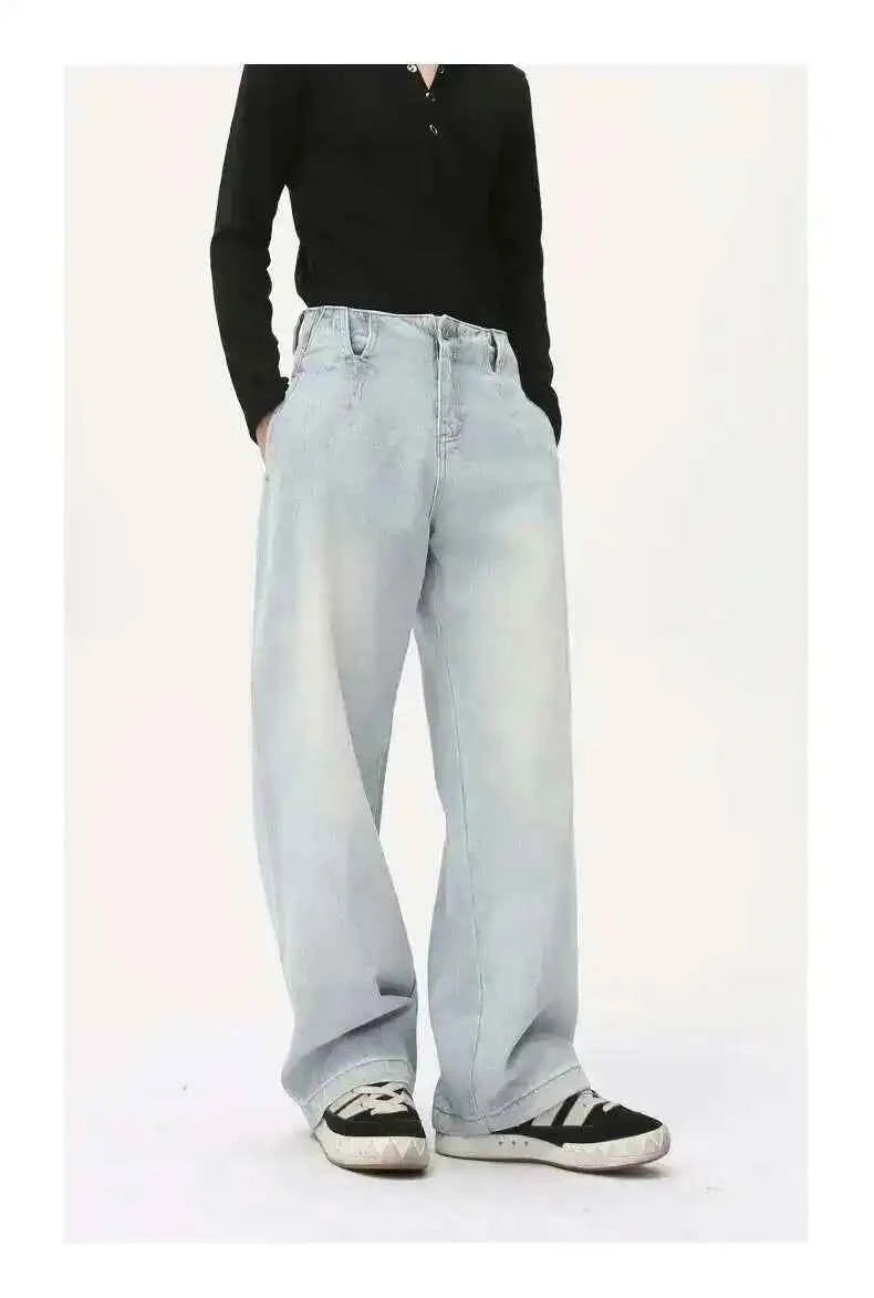 Comfortable Trendy Simple Washed Straight Jeans