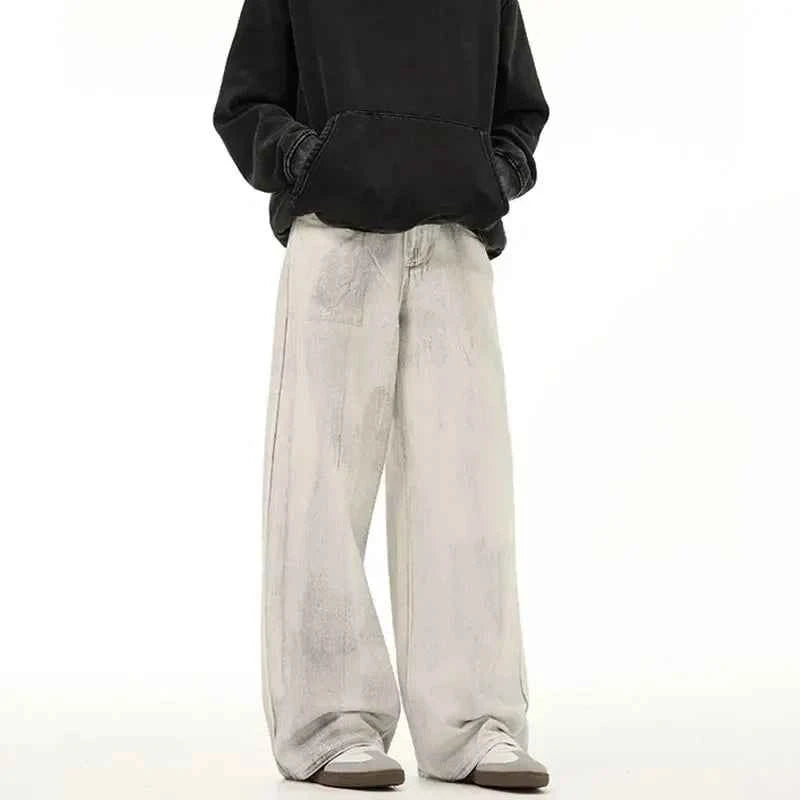 Retro Distressed Loose Droopy Jeans