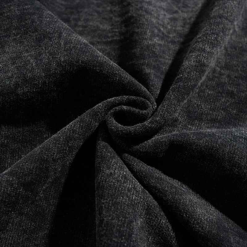 Versatile Gothic American Style Washed Sweatshirt