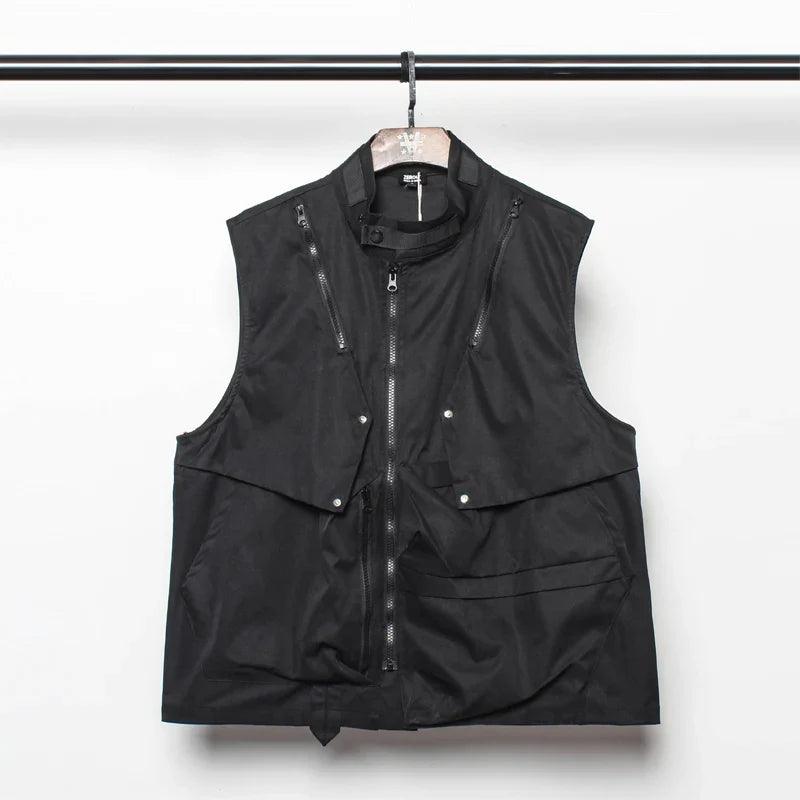 Dark Crow Sleeveless Zipper Vest