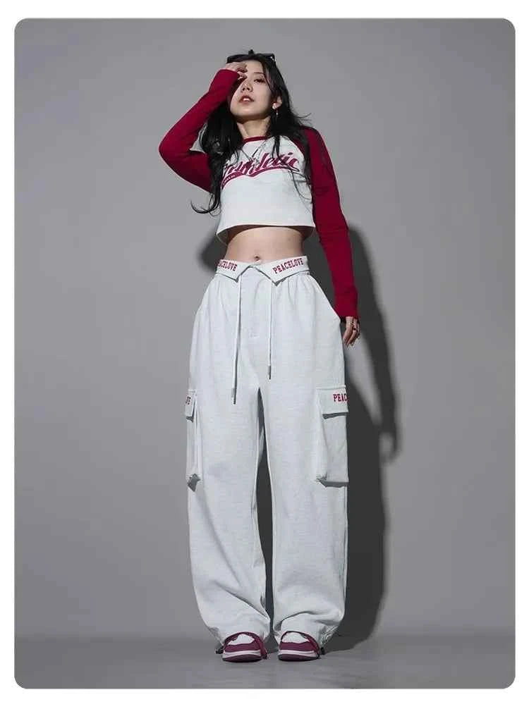 Stylish White Grey Dance Pants