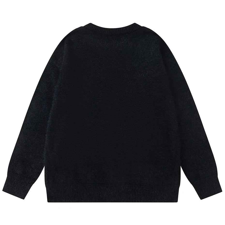 Breathable Oversized Loose Fit Knit Hip Hop Sweater