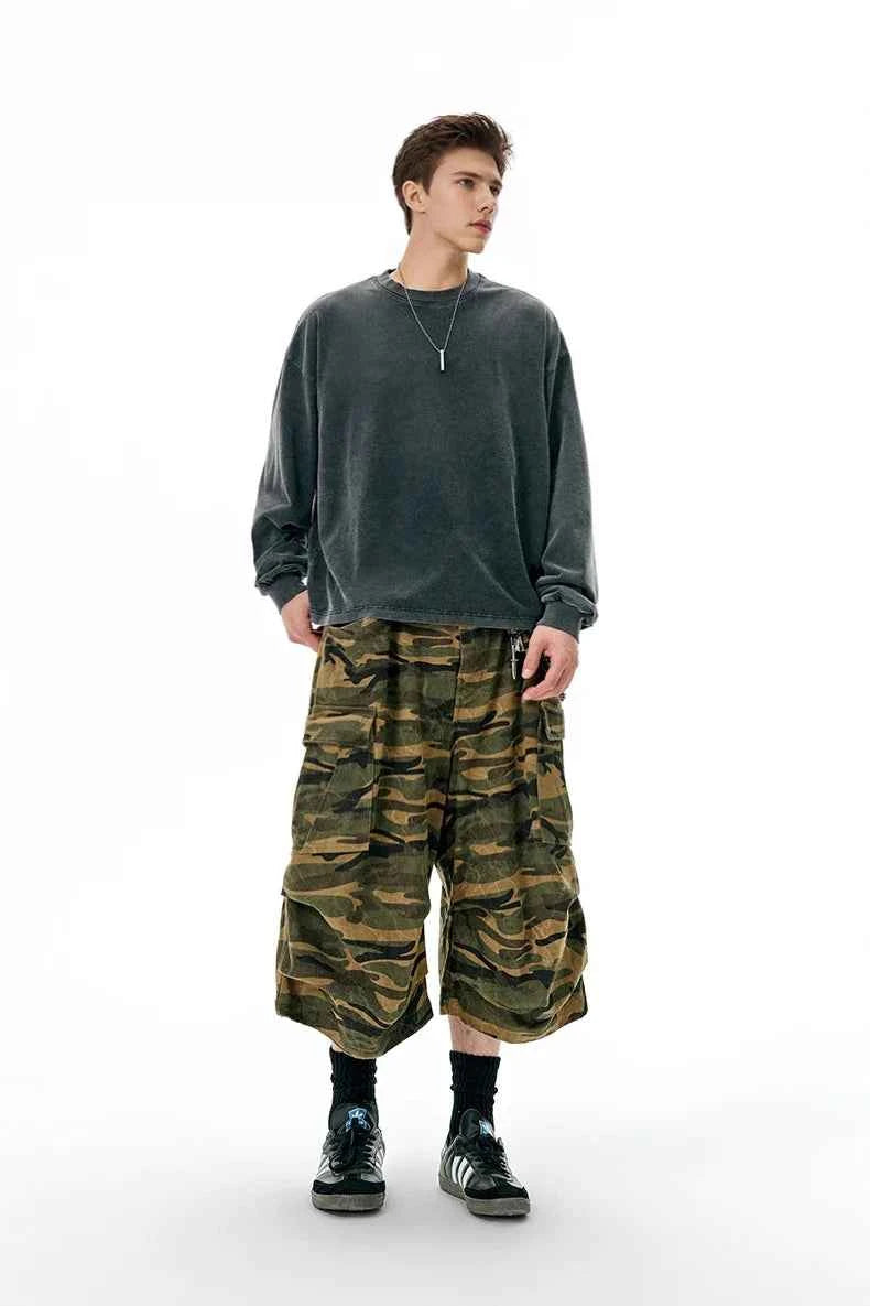 Trendy Jungle Camo Cargo Jorts