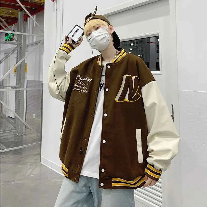 Trendy Embroidered Baseball Varsity Jacket