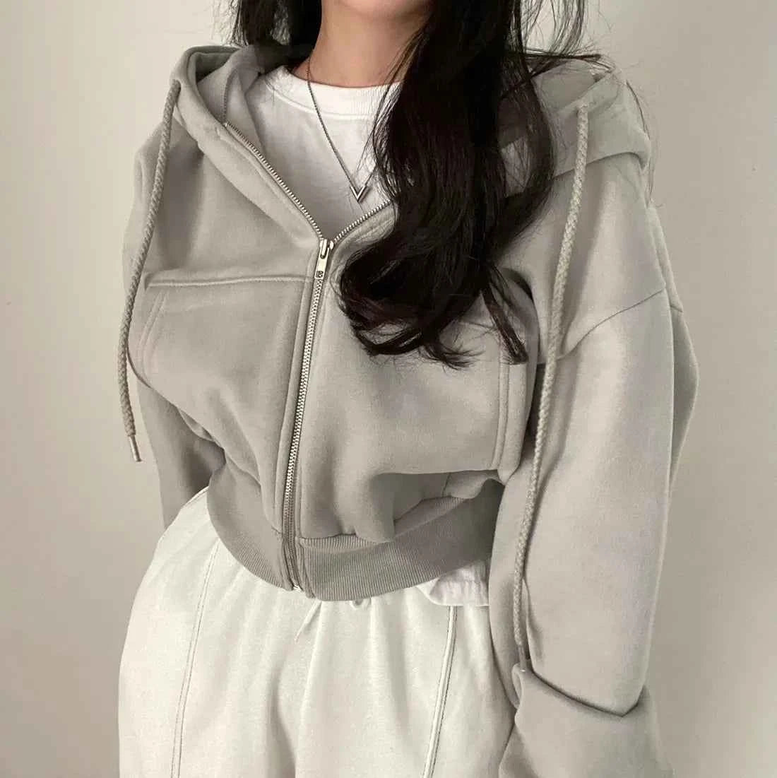 Zip Up Hoodie Layered