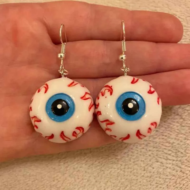 Quirky Gothic Eyeball Resin Earring