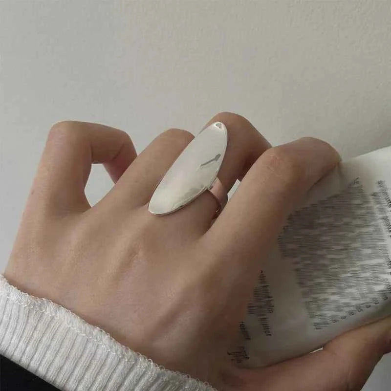 Minimalist Jewelry Gift Silver Geometric Ring