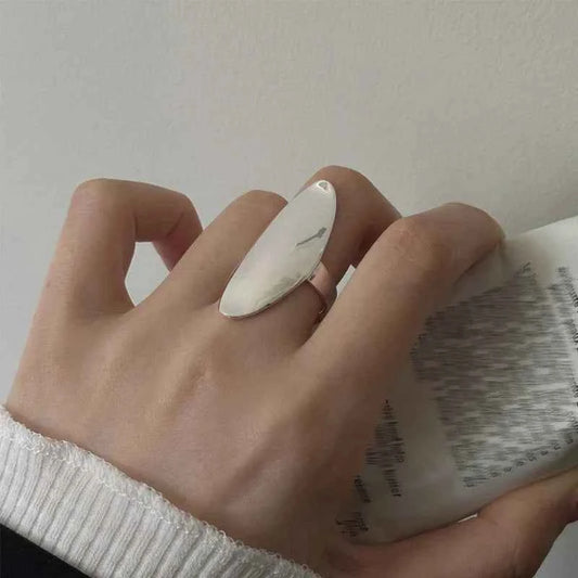 Minimalist Jewelry Gift Silver Geometric Ring