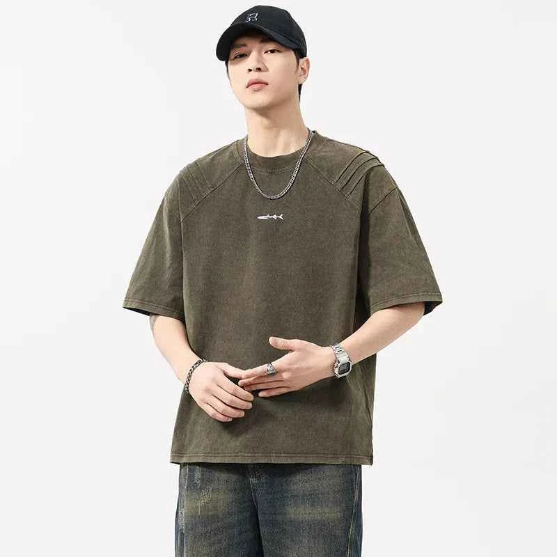 Elevated Comfort Vintage Loose Casual Short Sleeve T-Shirt