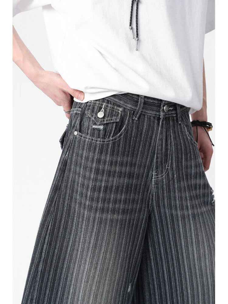 Elegant Vintage Washed Straight Cropped Jorts