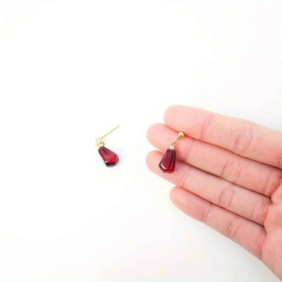 Vibrant Pomegranate Seed Dangle Earring