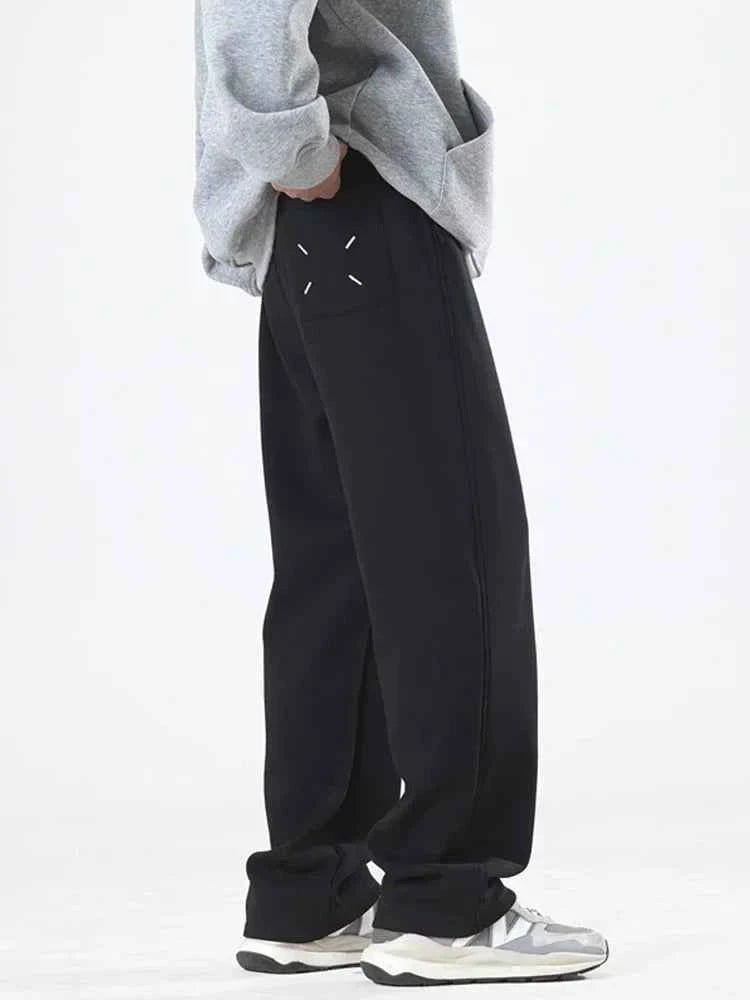 Streetwear Vintage Drape Baggy Pant Fleece Sweatpants