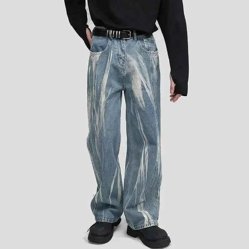 Trendy Tie-Dyed Baggy Comfy AF Jeans
