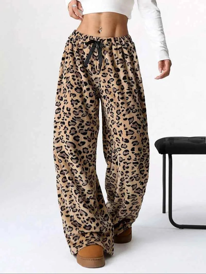 Cool Leopard Print Loose Casual Pants