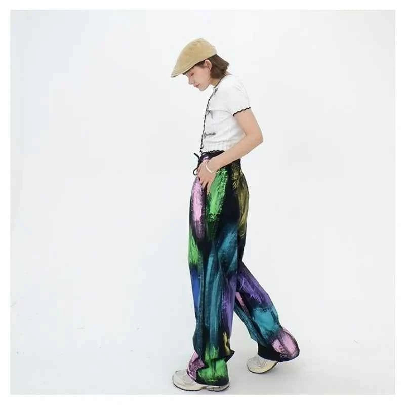 Graffiti Colorful Oversize Elastic Waist Pants