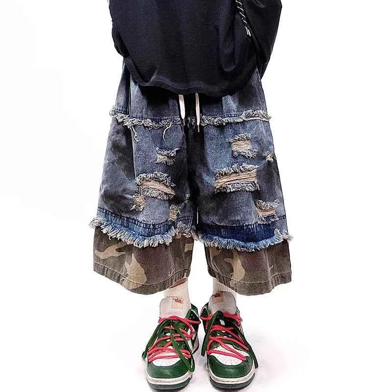 Stylish Personalized Camouflage Denim Jorts