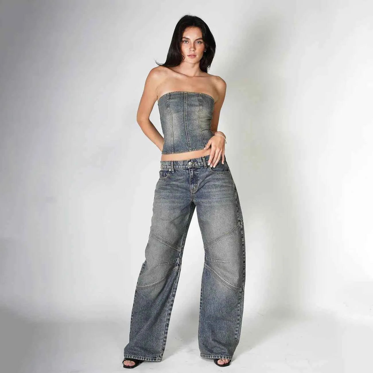 High Waist Vintage American Style Jeans
