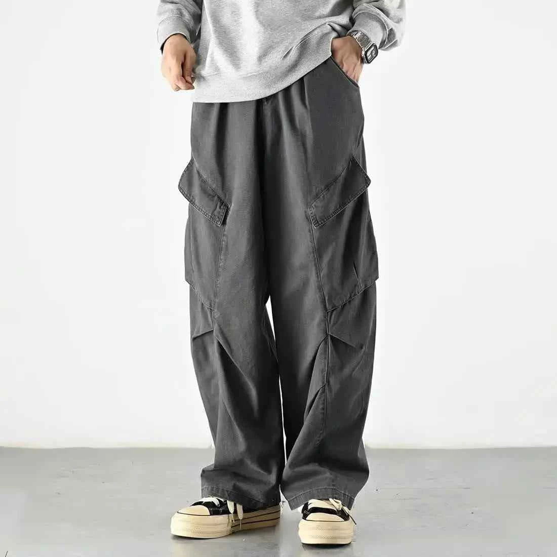 Streetwear American High Street Loose Fit Pants
