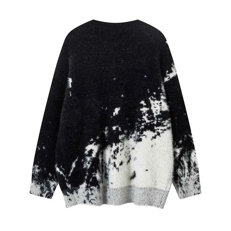 Women Fashionable Retro Letter Knitted Hip Hop Sweater
