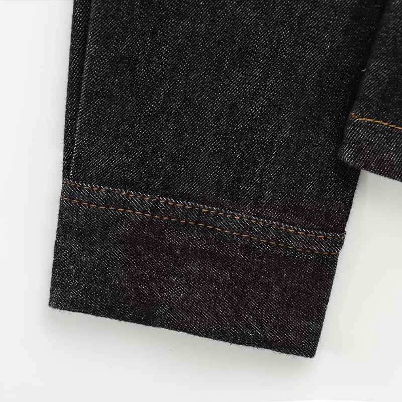 Fashionable Chic Lapel Neck Denim Jacket