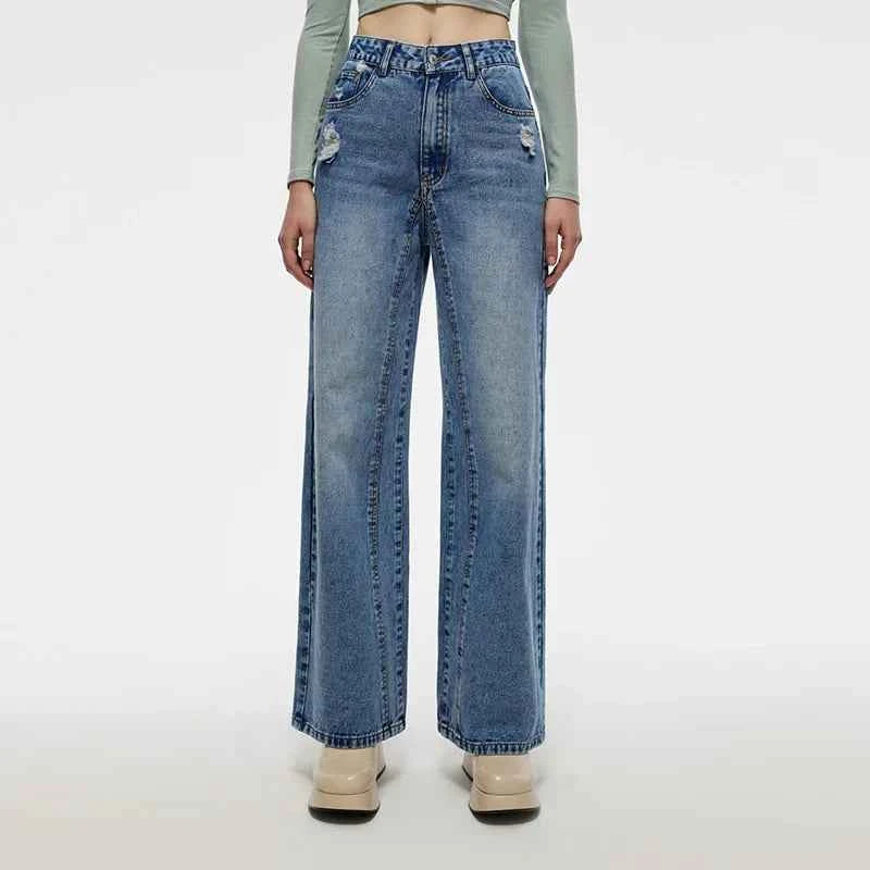 Elevated Comfort Fleece Washed Straight Jeans