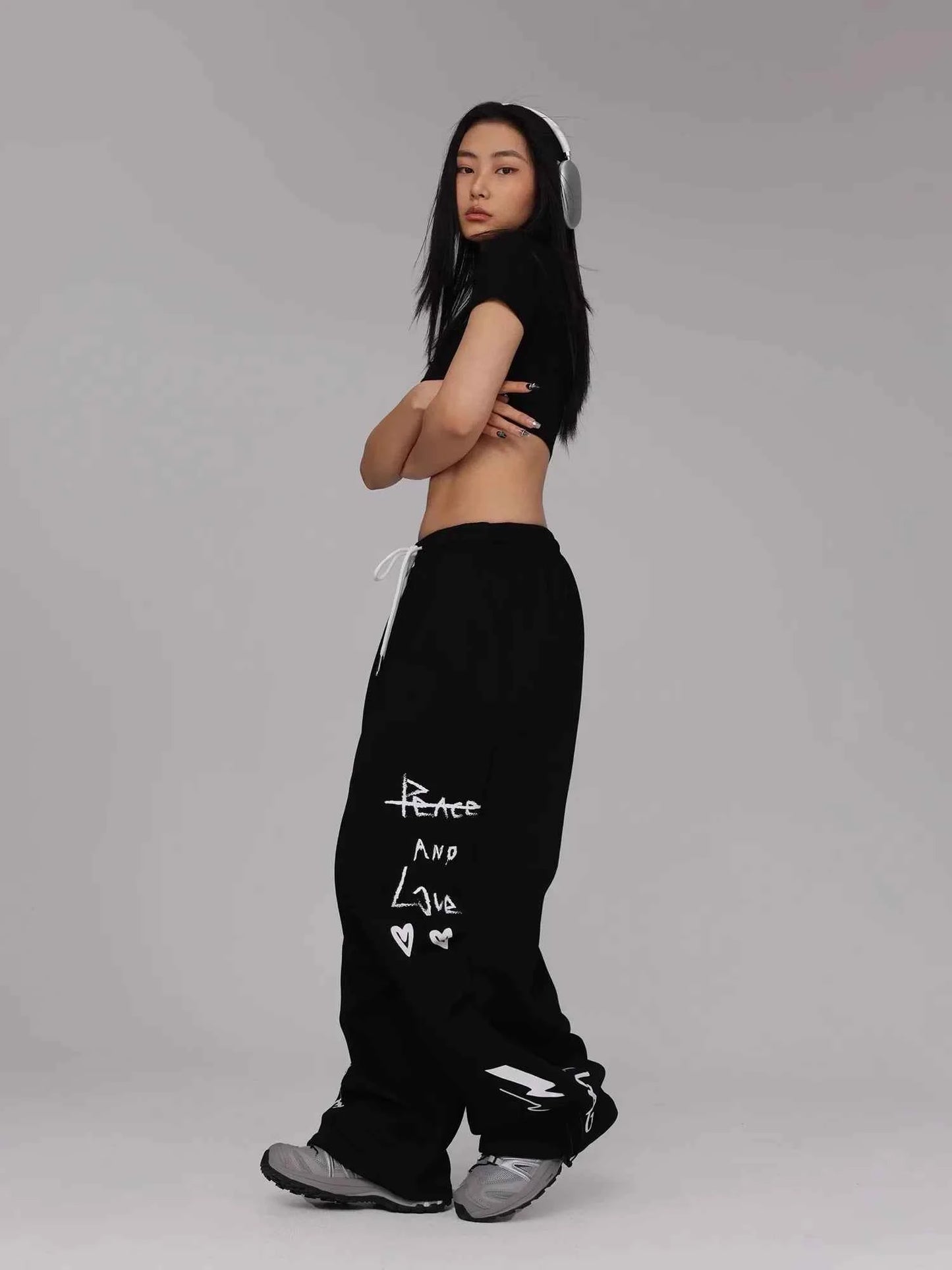 Graffiti Black Dance Casual Sweatpants