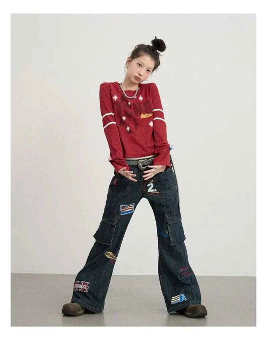 Versatile Slim Fit Letter Printed T-Shirt