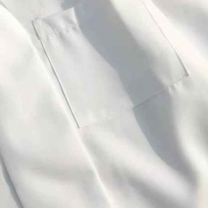 Plain White Oversized Shirt With Tie
