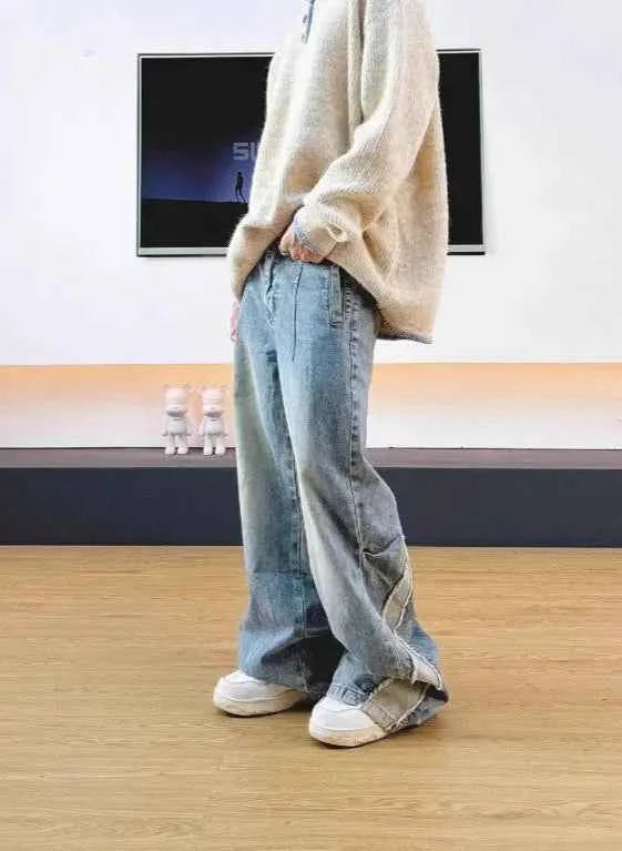 Men's Personalized Patchwork Denim Jeans