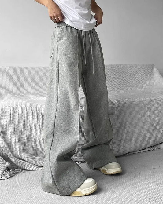 Y2K Versatile Classic Solid Wide Leg Jogger - Luxuryurbanwear