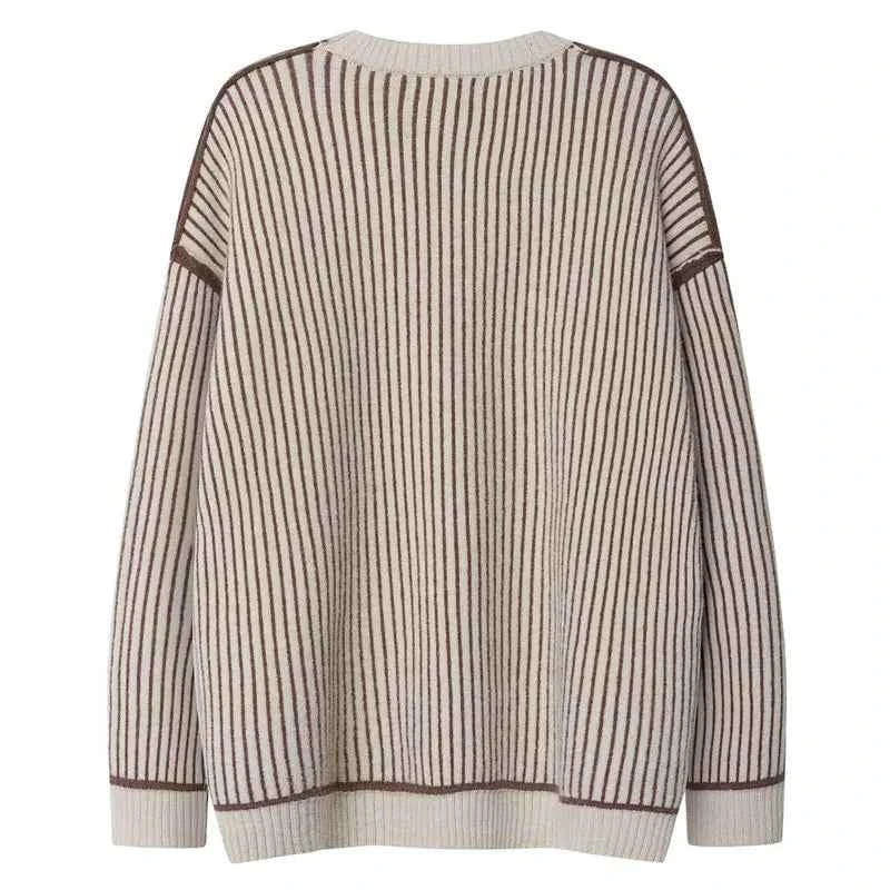 Flattering Grunge O-Neck Collar Knitted Sweater